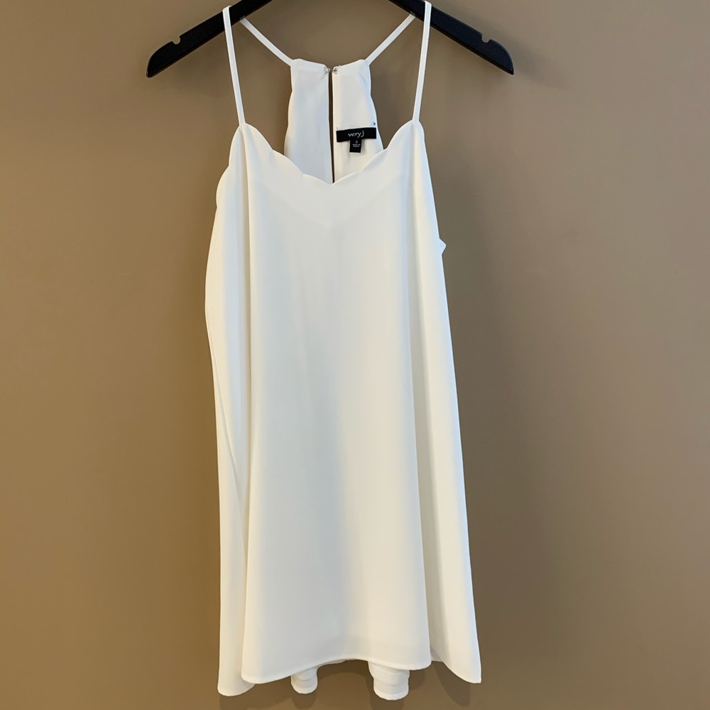 White racer back cocktail dress